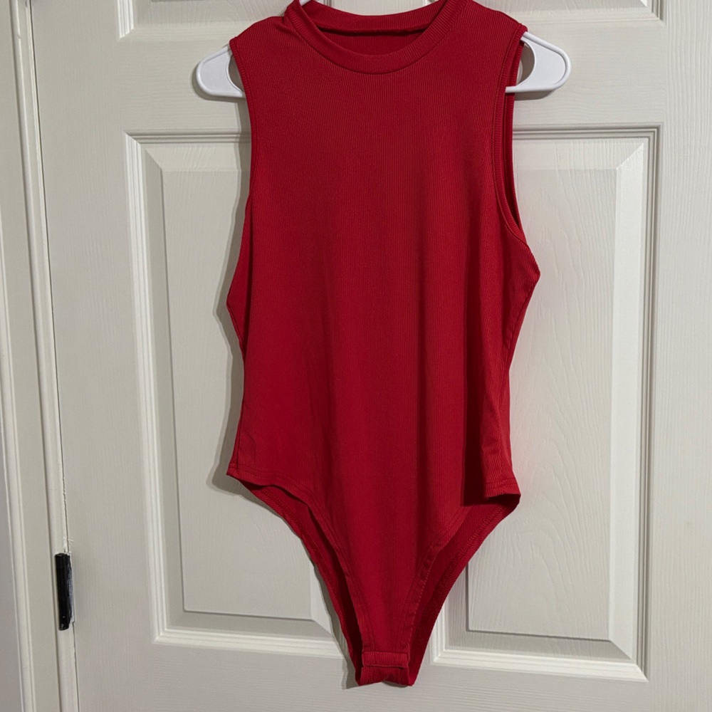 SHEIN Vibrant Red Sleeveless Bodysuit